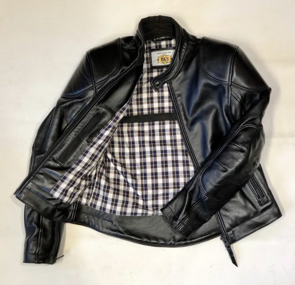 Cafe Racer Jacket in Black French Lambskin size 38 (8) - Image 2