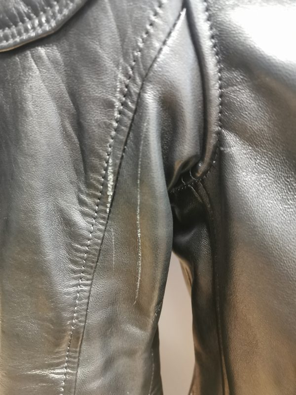 Cafe Racer Jacket in Black French Lambskin size 38 (8) - Image 6